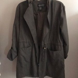 Grey light weight coat, perfect for warmer temps